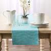 imageDII TwoToned Collection Tabletop Table Runner 13x72 BlackAqua