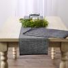 imageDII TwoToned Collection Tabletop Table Runner 13x72 BlackBlack