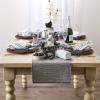 imageDII TwoToned Collection Tabletop Table Runner 13x72 BlackGrey