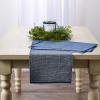 imageDII TwoToned Collection Tabletop Table Runner 13x72 BlackNavy