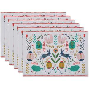 imageDII Easter Folk Collection Kitchen Tabletop Table Runner 14x72 Easter FolkPlacemat Set