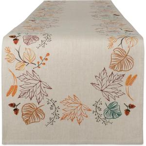 imageDII Fall Table Decorations Indoor Dcor Thanksgiving Table Runner 14x70 Embroidered Cut Work LeavesAutumn Leaves