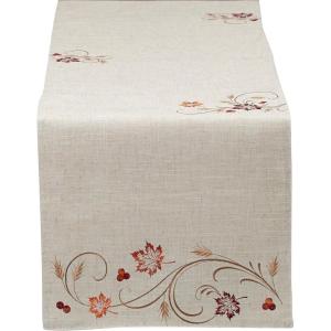 imageDII Fall Table Decorations Indoor Dcor Thanksgiving Table Runner 14x70 Embroidered Cut Work LeavesAutumn Wheat