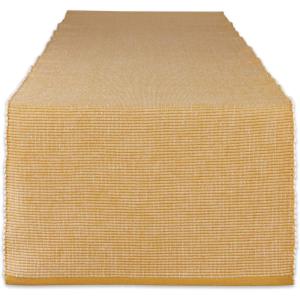 imageDII TwoToned Collection Tabletop Table Runner 13x72 BlackHoney Gold