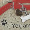 imageDII Pet Remembrance Cement Stepping Stone Collection Pawprints on Our Hearts 975 Round 1 Piece