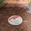 imageDII Pet Remembrance Cement Stepping Stone Collection Pawprints on Our Hearts 975 Round 1 Piece