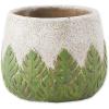 imageDII Planter Pot Collection DistressedWeathered Indoor ampamp Outdoor Cement for Plants or Flowers Small 39x394Large 625x625 Ancient Leaf 2 PieceGreek Leaf