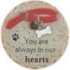 imageDII Pet Remembrance Cement Stepping Stone Collection Pawprints on Our Hearts 975 Round 1 Piece