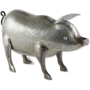 imageDII Galvanized Metal Collection Farm Animal Pig 16x5x95 IronPig  16x5x95