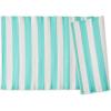imageDII Outdoor Rug Collection Reversible Woven Polypropylene Plastic Straw Mat 4x6Feet Black ampamp WhiteAqua  White