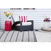 imageDII Outdoor Rug Collection Reversible Woven Polypropylene Plastic Straw Mat 4x6Feet Black ampamp WhiteGrey