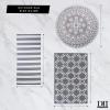 imageDII Outdoor Rug Collection Reversible Woven Polypropylene Plastic Straw Mat 4x6Feet Black ampamp WhiteNavy  White