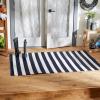 imageDII Outdoor Rug Collection Reversible Woven Polypropylene Plastic Straw Mat 4x6Feet Black ampamp WhiteNavy  White