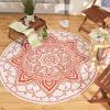 imageDII Outdoor Rugs Collection Reversible Woven 5 Round Taupe FloralSpice Boho