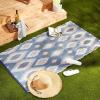 imageDII Reversible IndoorOutdoor Ikat Woven Rug 4x6 GrayBlue