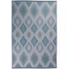 imageDII Reversible IndoorOutdoor Ikat Woven Rug 4x6 GrayGreen