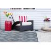 imageDII Reversible IndoorOutdoor Ikat Woven Rug 4x6 GrayGreen