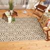 imageDII Reversible IndoorOutdoor Infinity Circle Woven Rug 4 x 6 Dark BrownDark Brown