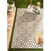imageDII Reversible IndoorOutdoor Infinity Circle Woven Rug 4 x 6 Dark BrownDark Brown