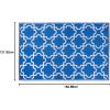 imageDII Reversible Outdoor Lattice Woven Rug 4x6 Ft BlueBlue