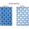 imageDII Reversible Outdoor Lattice Woven Rug 4x6 Ft BlueBlue