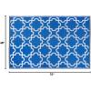imageDII Reversible Outdoor Lattice Woven Rug 4x6 Ft BlueBlue