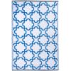imageDII Reversible Outdoor Lattice Woven Rug 4x6 Ft BlueBlue