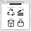imageDII Reversible Outdoor Lattice Woven Rug 4x6 Ft BlueStone