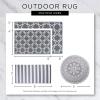 imageDII Reversible Outdoor Lattice Woven Rug 4x6 Ft BlueStone
