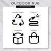 imageDII Reversible Outdoor Lattice Woven Rug 4x6 Ft BlueStorm Blue