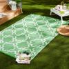imageDII Reversible Outdoor Lattice Woven Rug 4x6 Ft Bright Green