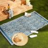 imageDII Reversible Rugs for IndoorOutdoor Use Moroccan Woven Rug 4 x 6 TaupeBlue