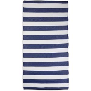 imageDII Outdoor Rug Collection Reversible Woven Polypropylene Plastic Straw Mat 4x6Feet Black ampamp WhiteNavy  White