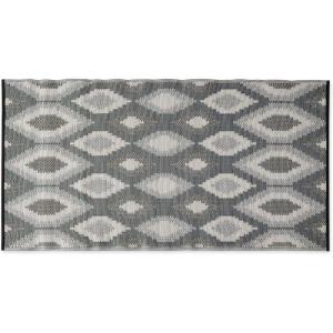 imageDII Reversible IndoorOutdoor Ikat Woven Rug 4x6 GrayBlack