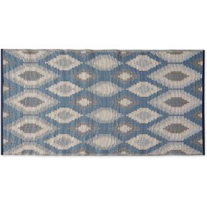 imageDII Reversible IndoorOutdoor Ikat Woven Rug 4x6 GrayBlue