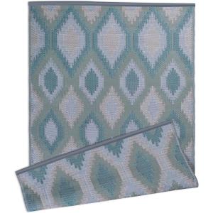 imageDII Reversible IndoorOutdoor Ikat Woven Rug 4x6 GrayGreen