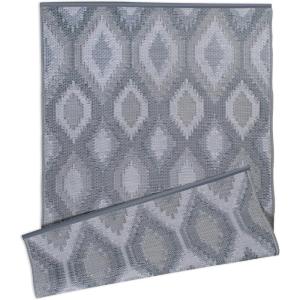 imageDII Reversible IndoorOutdoor Ikat Woven Rug 4x6 GrayGrey