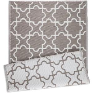 imageDII Reversible Outdoor Lattice Woven Rug 4x6 Ft BlueStone