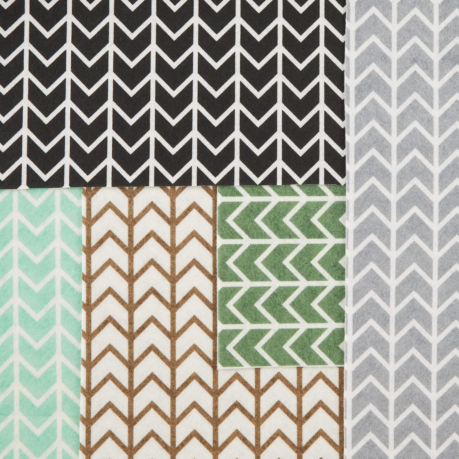 imageDII Fridge ampamp Shelf Liner Collection NonAdhesive Cut to fit Machine Washable 12x20 Aqua Dahlia 2 PieceBlack Herringbone