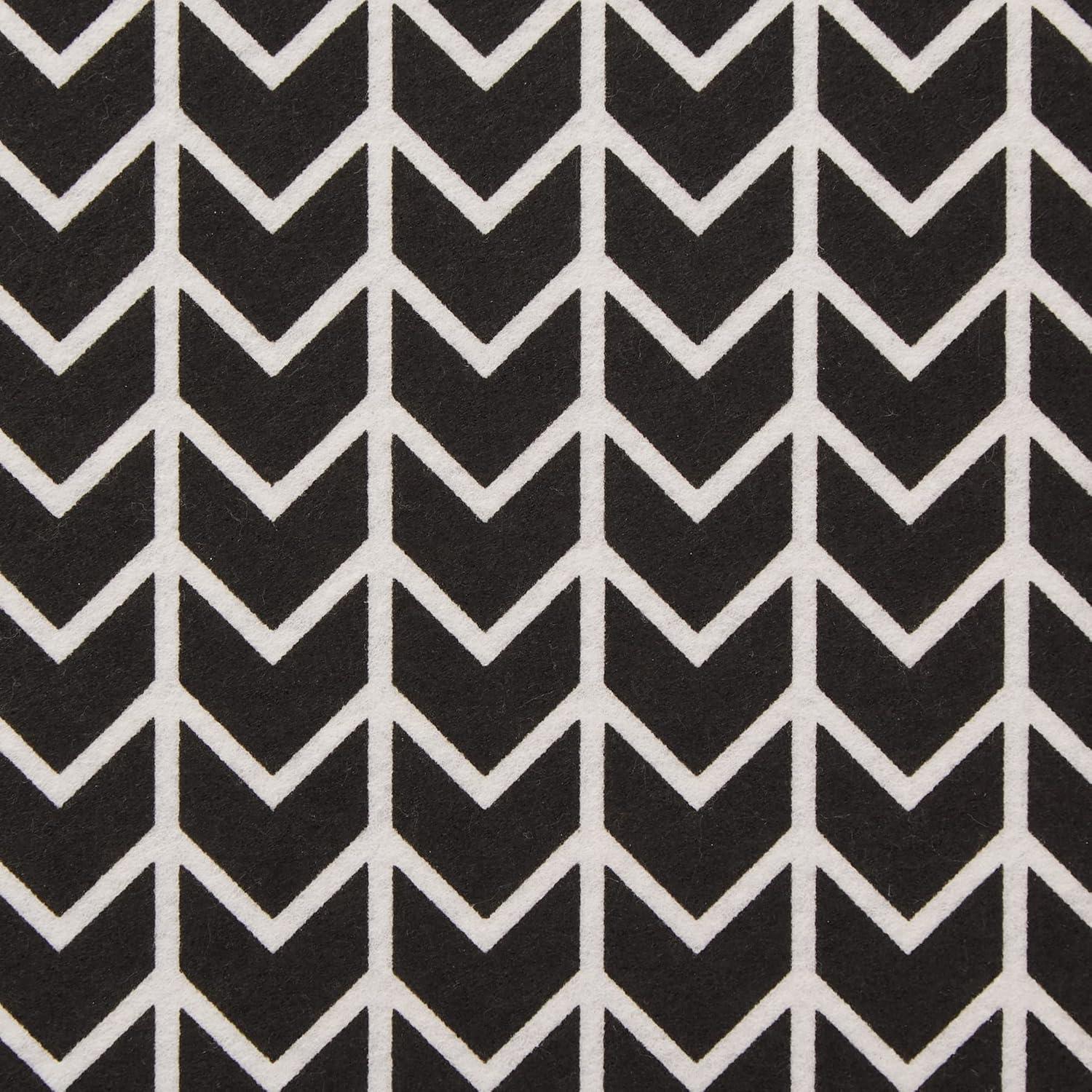 imageDII Fridge ampamp Shelf Liner Collection NonAdhesive Cut to fit Machine Washable 12x20 Aqua Dahlia 2 PieceBlack Herringbone