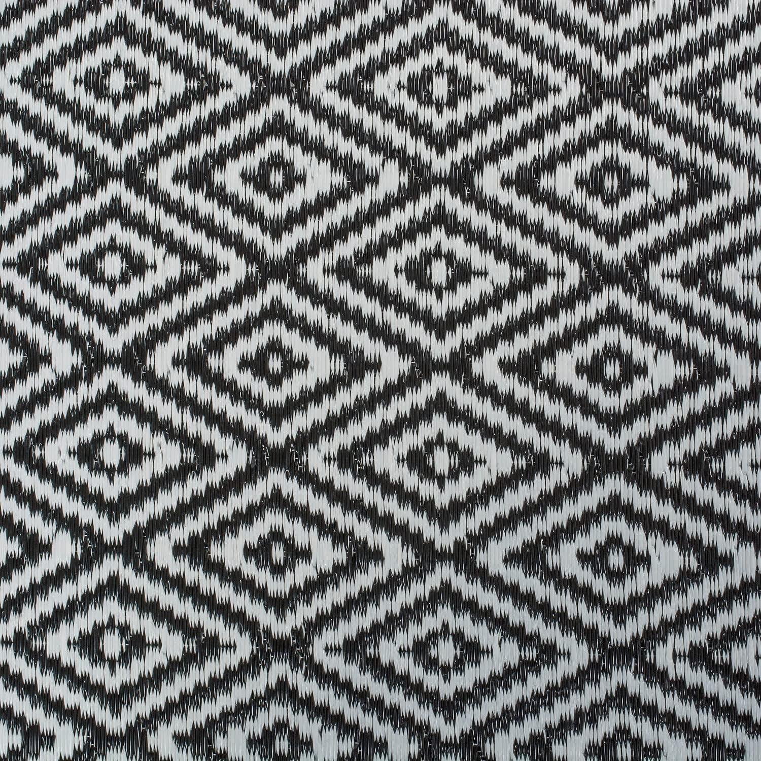 imageDII Reversible IndoorOutdoor Diamond Woven Rug 4x6 French BlueBlack