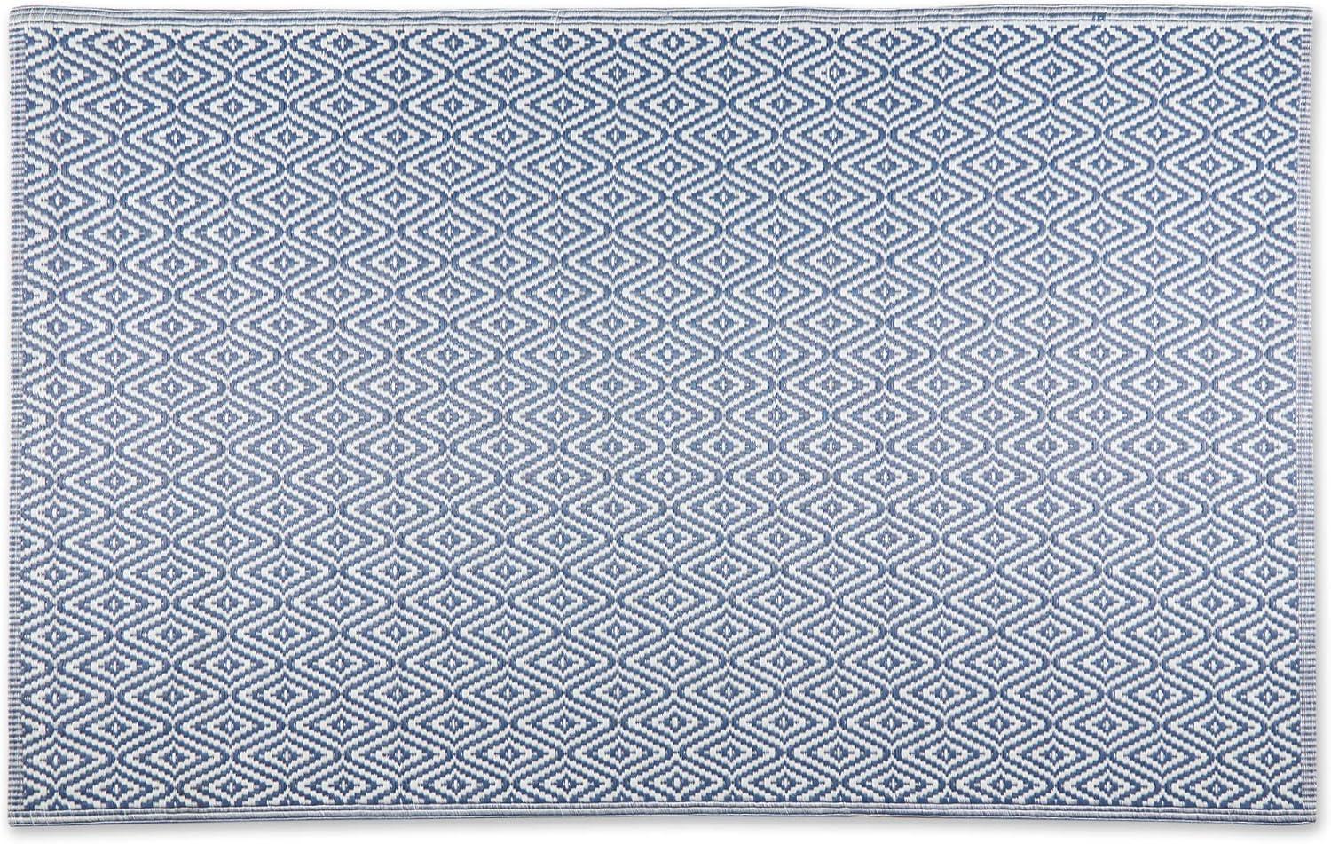 imageDII Reversible IndoorOutdoor Diamond Woven Rug 4x6 French BlueFrench Blue