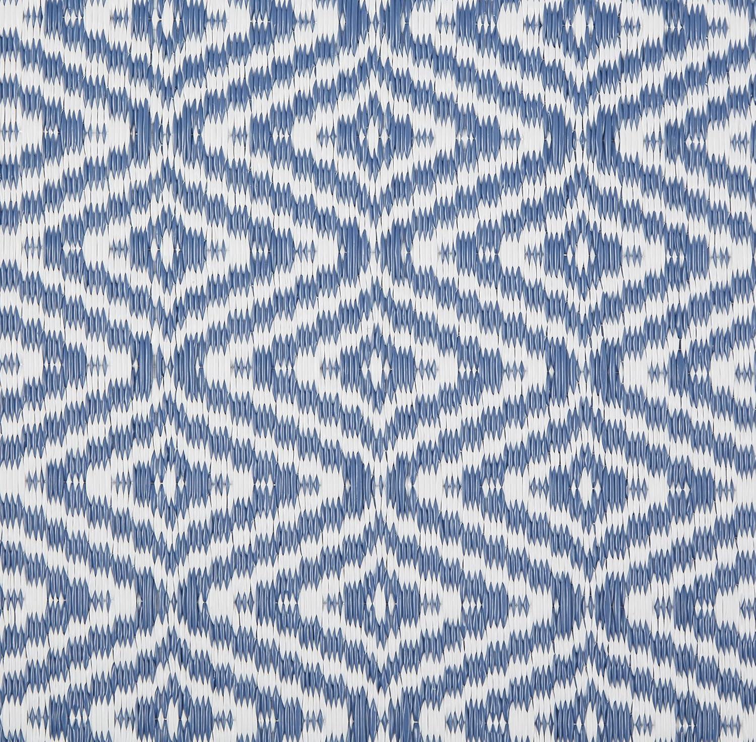 imageDII Reversible IndoorOutdoor Diamond Woven Rug 4x6 French BlueFrench Blue