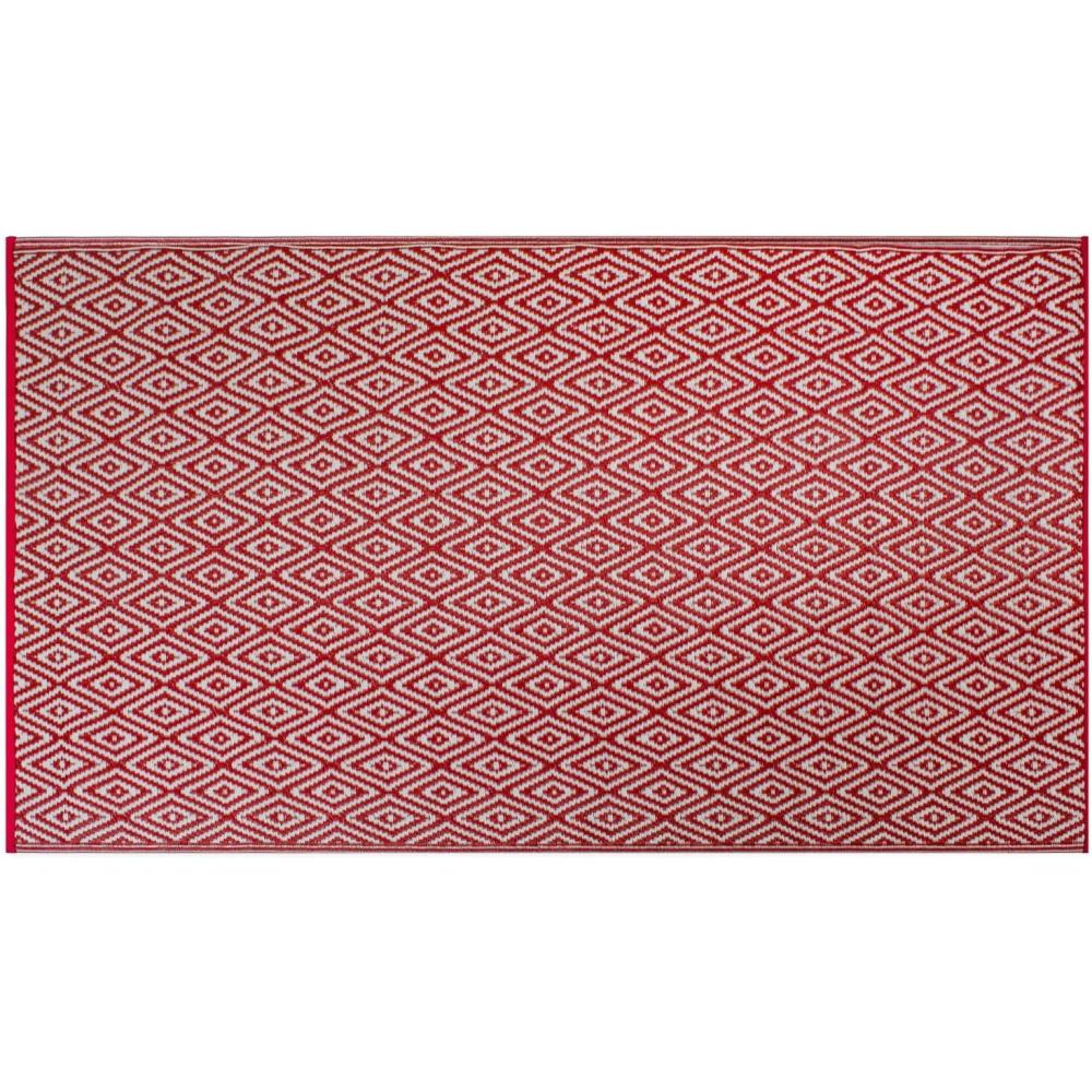 imageDII Reversible IndoorOutdoor Diamond Woven Rug 4x6 French BlueRust