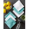 imageDII Basic Chef Collection Assorted Terry Kitchen Towel Set Dishcloth Set Gray 6 PieceAqua