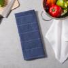 imageDII Basic Chef Collection Assorted Terry Kitchen Towel Set Dishcloth Set Gray 6 PieceFrench Blue