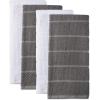 imageDII Basic Chef Collection Assorted Terry Kitchen Towel Set Dishcloth Set Gray 6 PieceGray