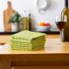 imageDII Basic Terry Collection Solid Windowpane Dishcloth Set 12x12 Black 6 PieceAvocado