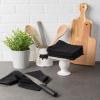 imageDII Basic Terry Collection Solid Windowpane Dishcloth Set 12x12 Black 6 PieceBlack
