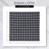 imageDII Basic Terry Collection Solid Windowpane Dishcloth Set 12x12 Black 6 PieceBlue